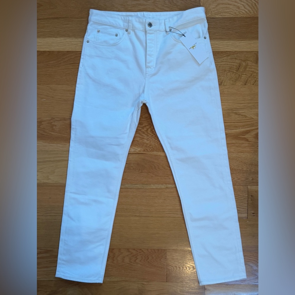 Maison Kitsuné White Ecru Jeans Sz 34 $350